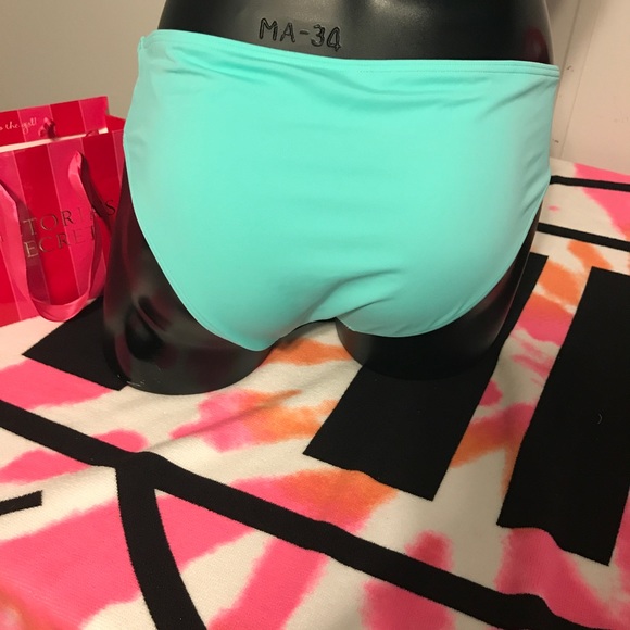 🏖 VICTORIA SECRETS AQUA BATHING SUIT BOTTOM ⛱ - Picture 2 of 8